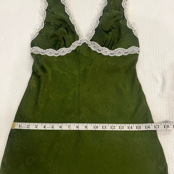 Inspired Hearts Green Y2K Classic Fairy Floral Style Maxi Slip Dress Medium FLAW - Picture 8 of 16